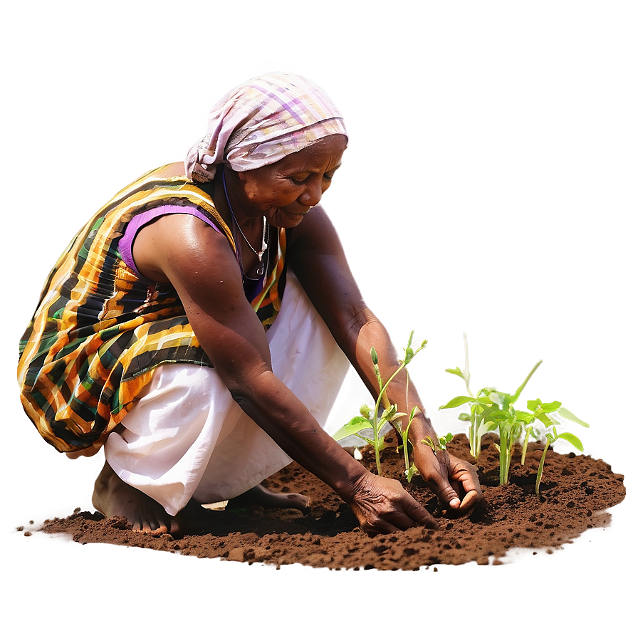 Farmer Sowing Seeds Png Xar PNG Image