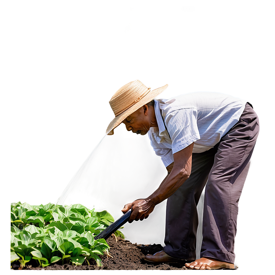 Farmer Watering Plants Png 05242024 PNG Image