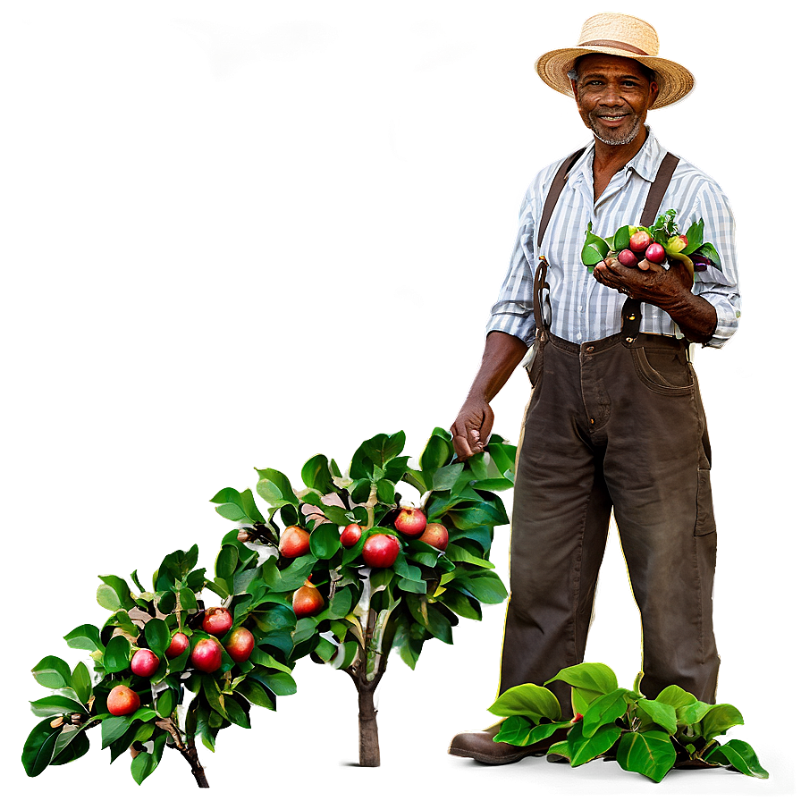 Farmer With Apple Trees Png Gby PNG Image