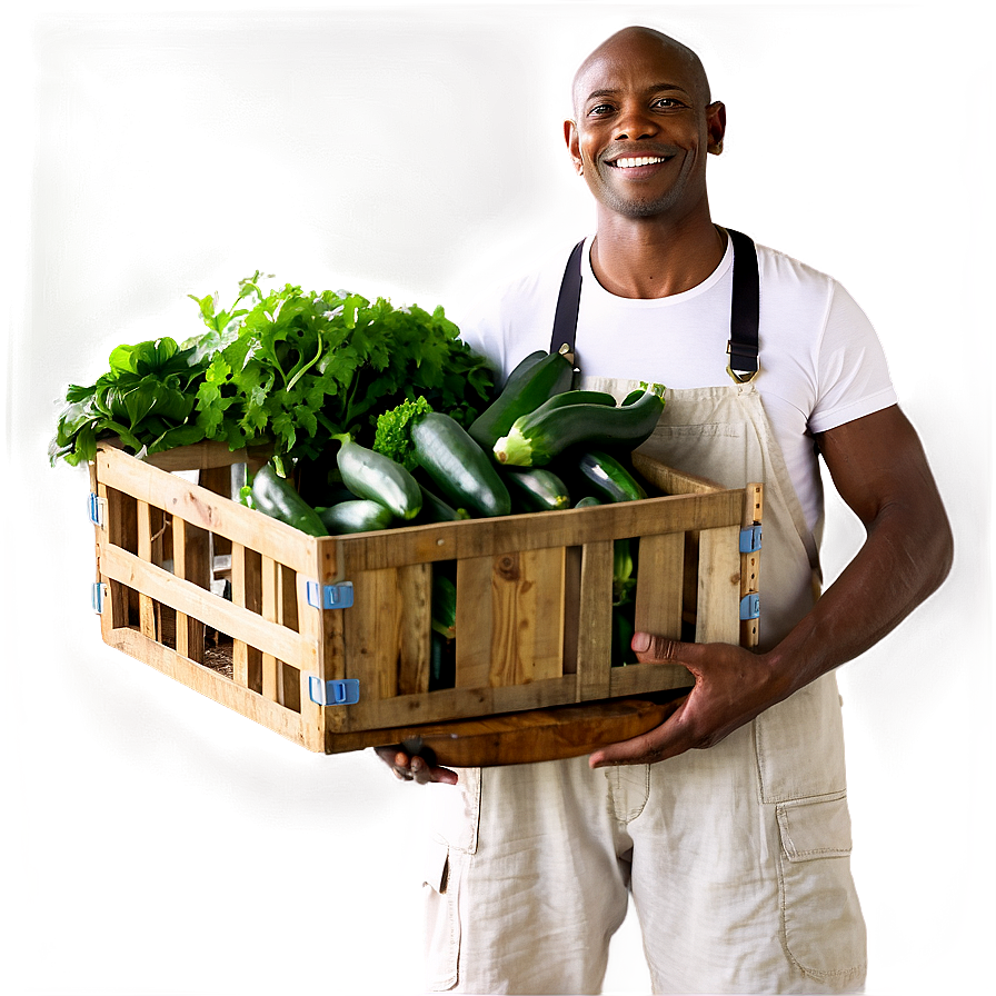 Farmer With Organic Produce Png Jhq79 PNG Image