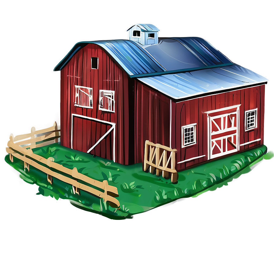 Farmhouse Barn Png 06122024 PNG Image