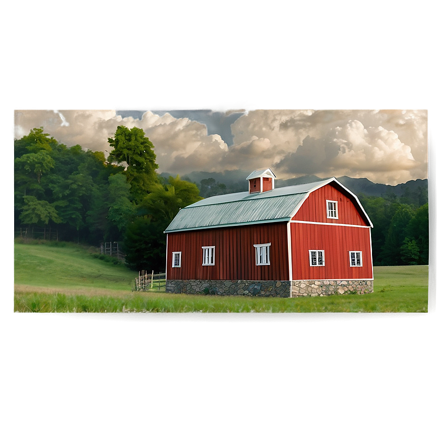 Farmhouse Scenery Png 05242024 PNG Image