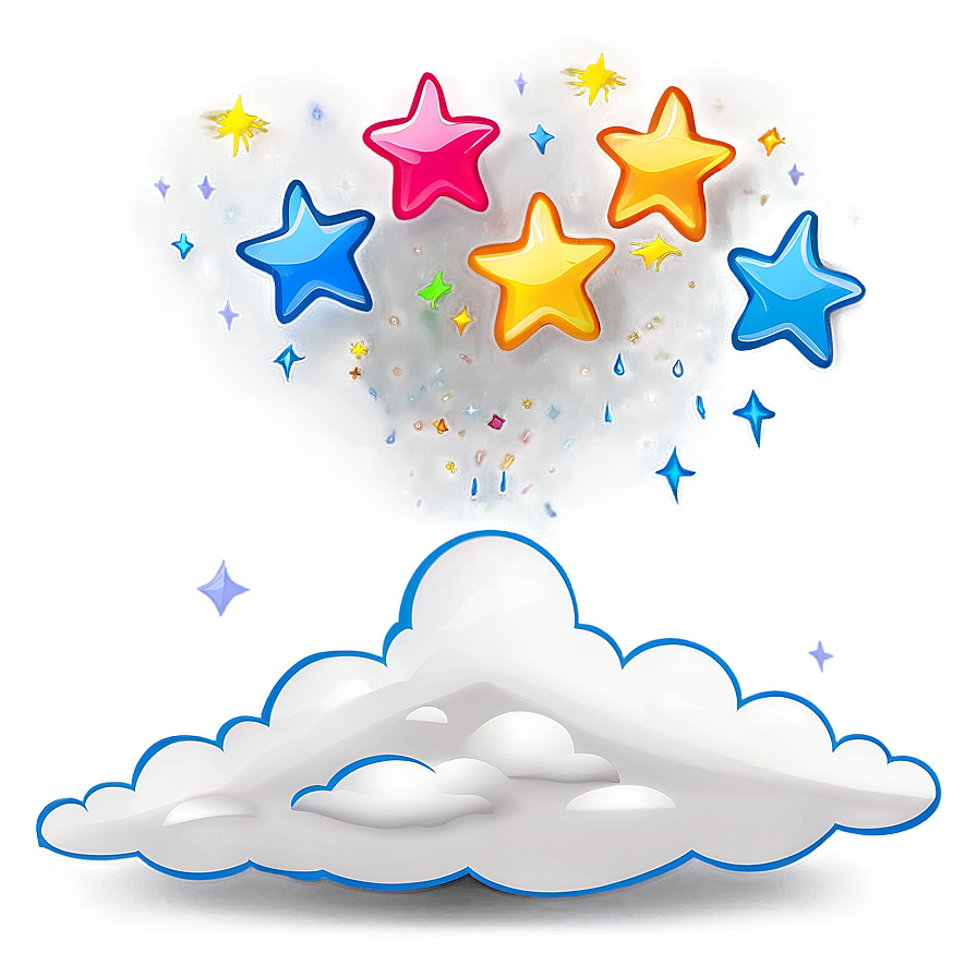 Fart Cloud With Stars Png 14 PNG Image