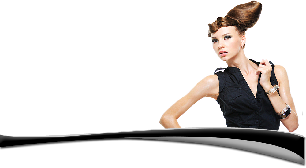 Fashion Model Creative Hairstyle PNG Image