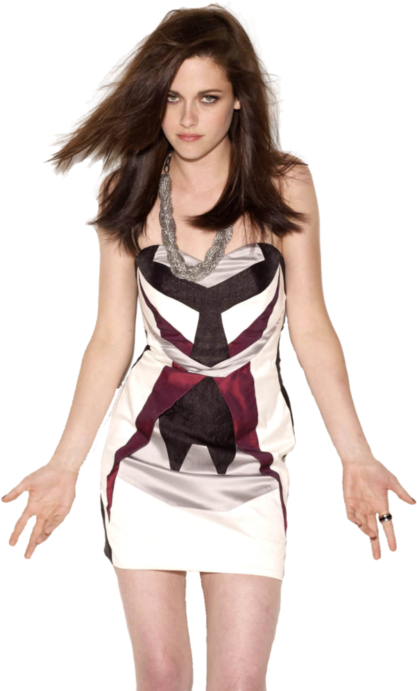 Fashionable Celebrityin Designer Dress PNG Image