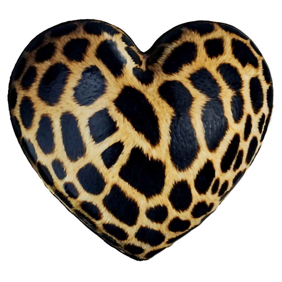 Fashionable Leopard Heart Png 06282024 PNG Image