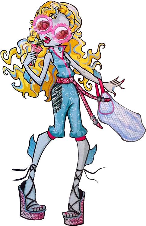 Fashionable Monster Girl Illustration.png PNG Image