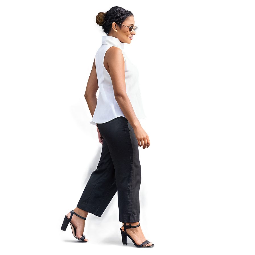 Fashionable Woman Walking Png Fwc PNG Image