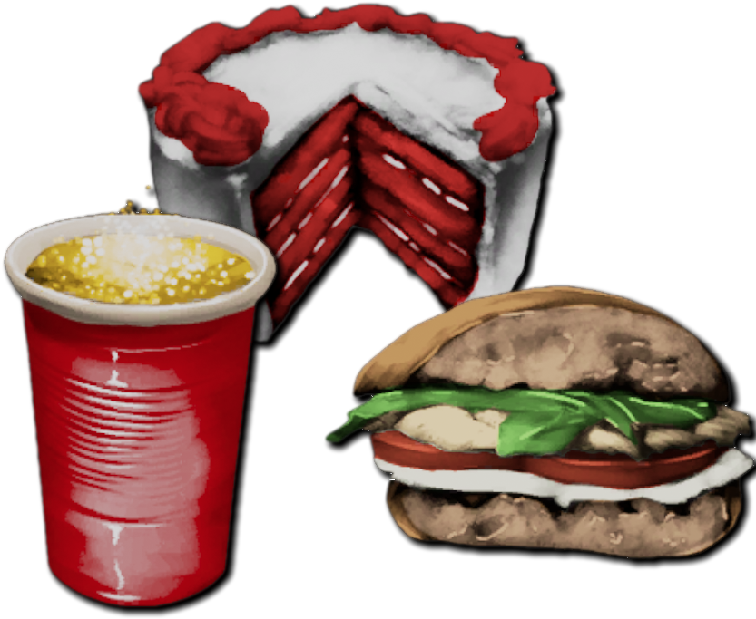 Fast Food Combo Cartoon Illustration PNG Image