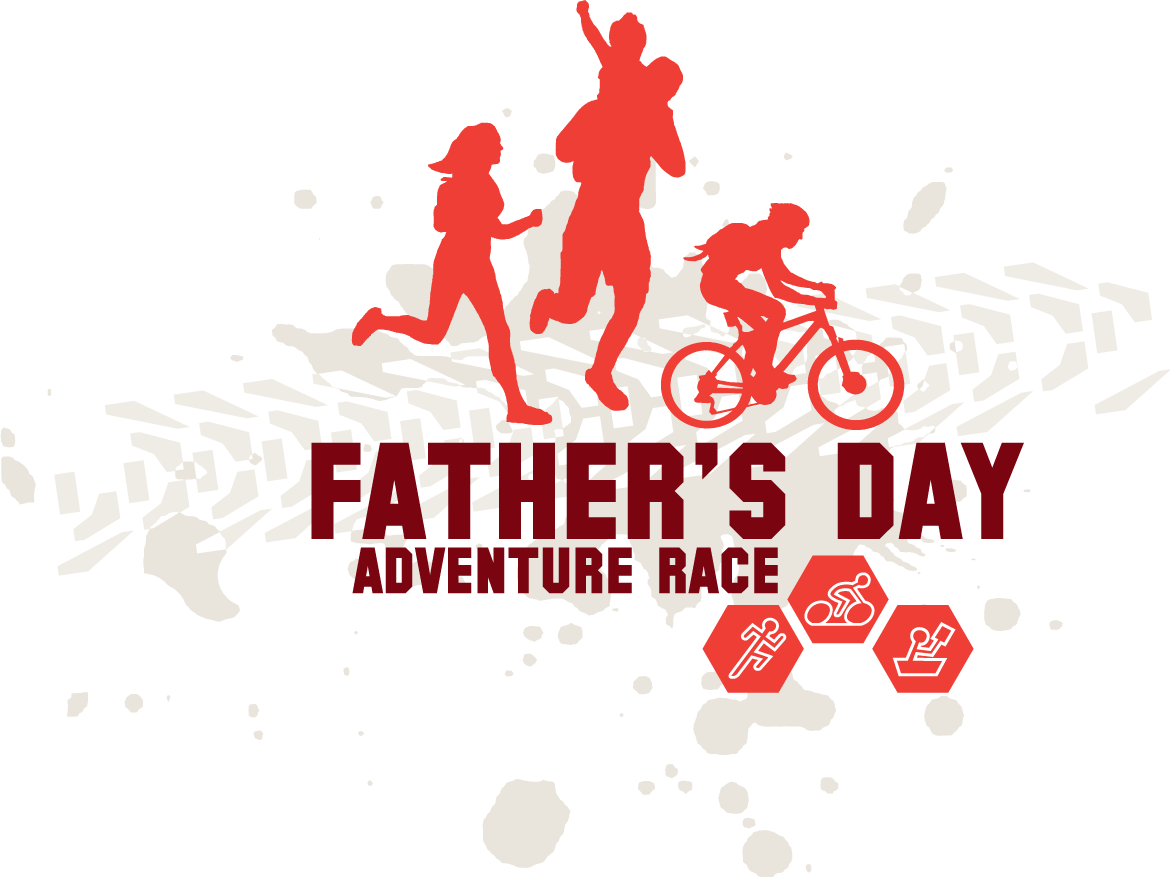 Fathers Day Adventure Race Graphic PNG Image