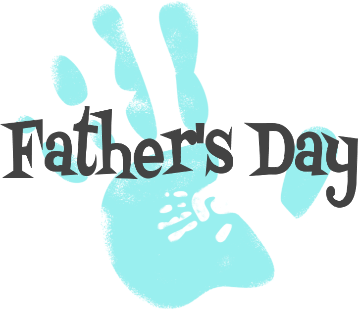 Fathers Day Handprint Art PNG Image