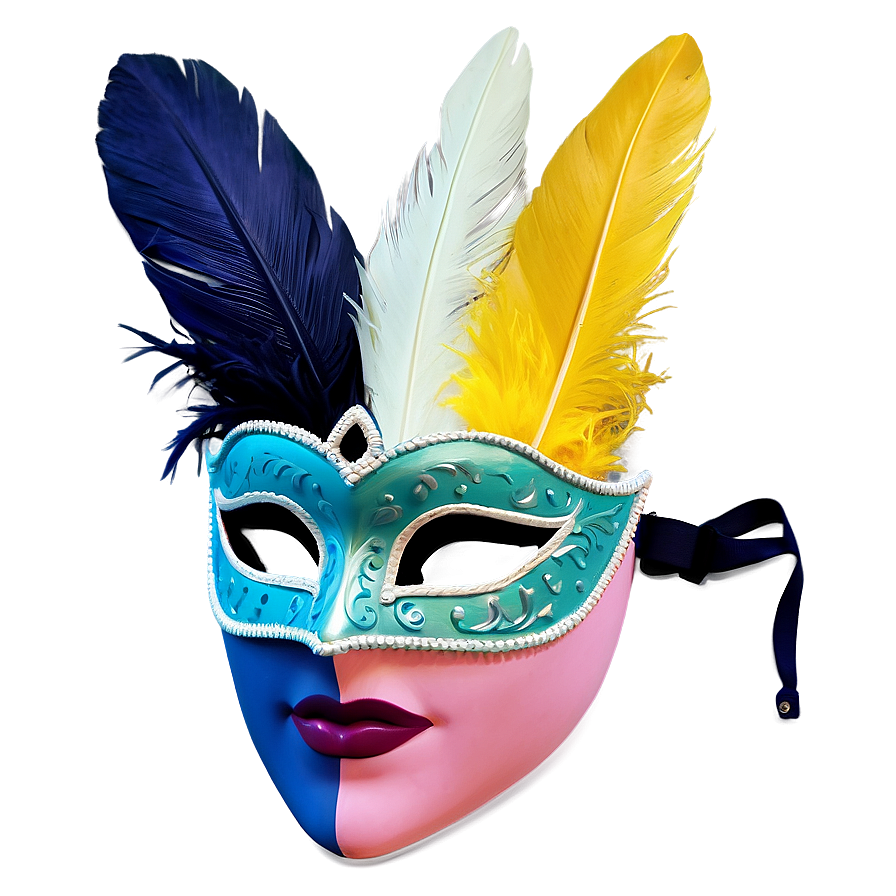 Feather Masquerade Mask Png 50 PNG Image