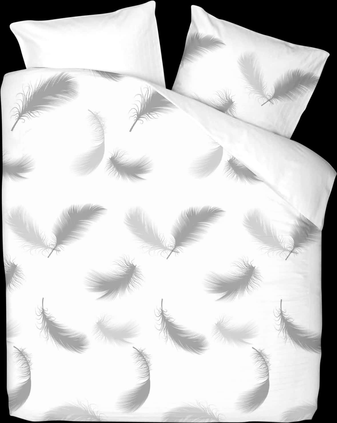 Feather Pattern Bedding Set PNG Image