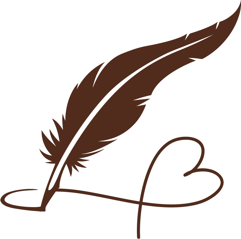 Feather Pen Heart Line Art PNG Image