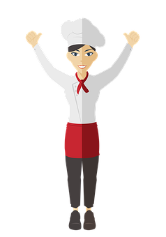 Female Chef Cartoon Character PNG Image