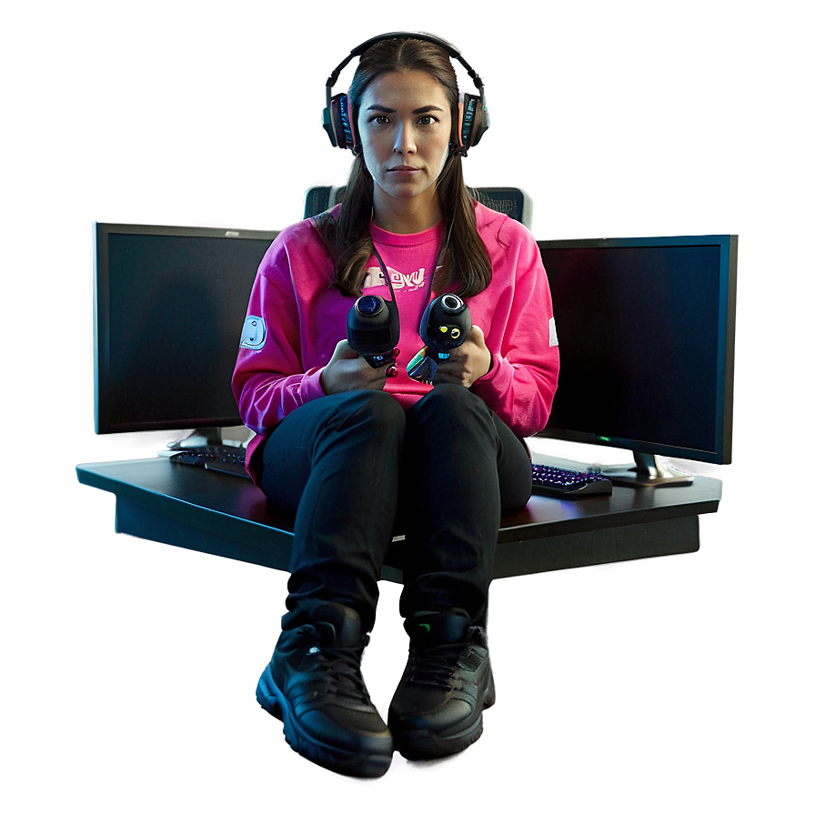 Female Esports Player Png Alc PNG Image