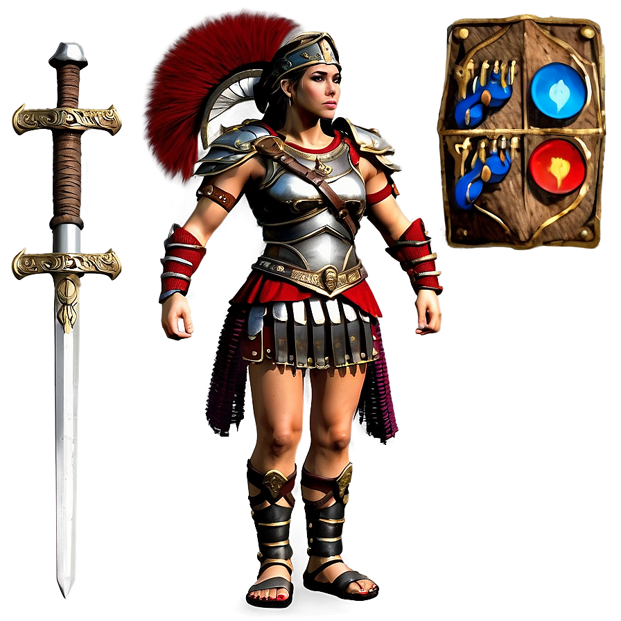 Female Gladiator Png Yof PNG Image