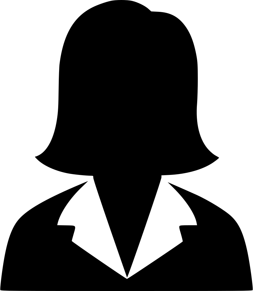 Female Silhouette Profile Icon PNG Image