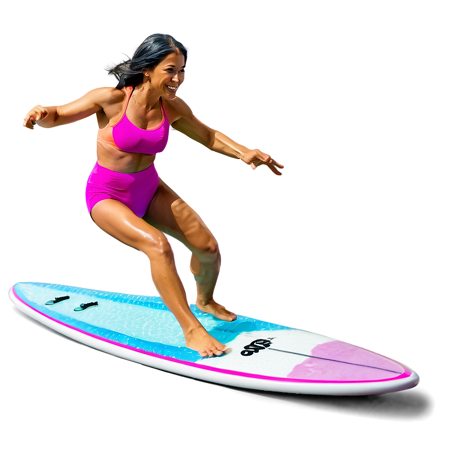 Female Surfer In Action Png Ulq95 PNG Image