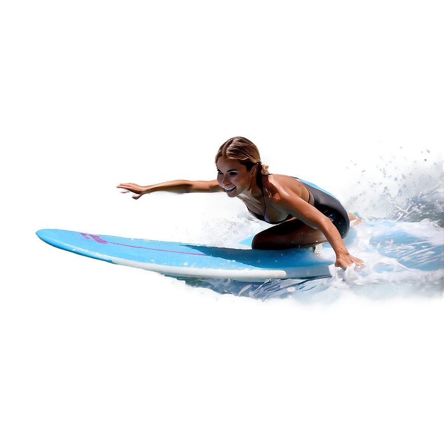 Female Surfer In Action Png Vgr26 PNG Image