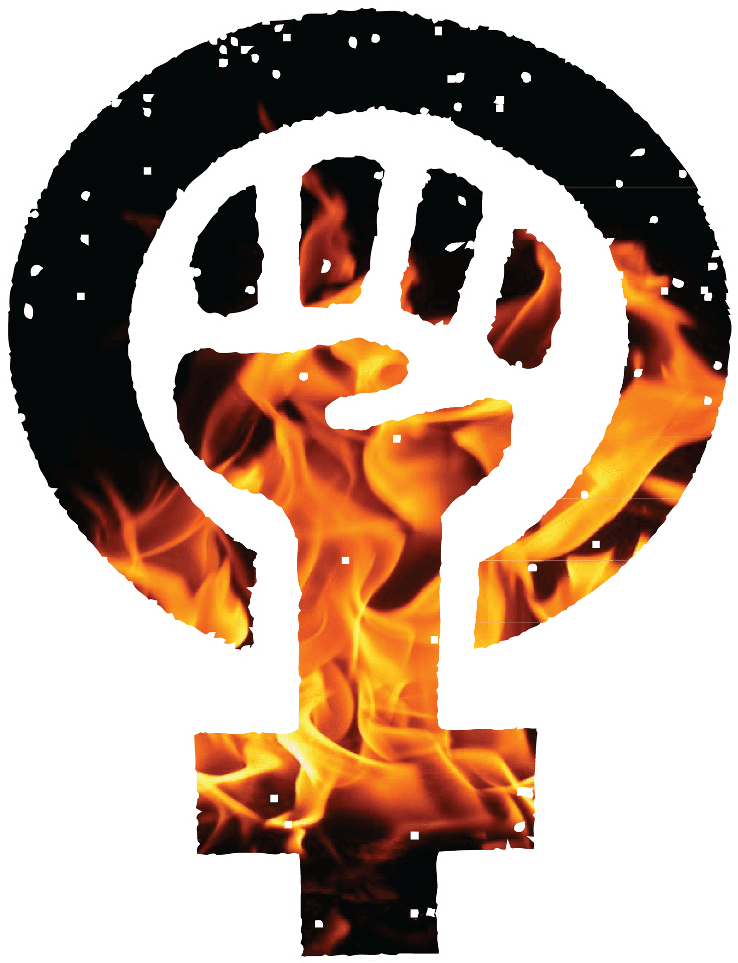 Feminist Fire Fist Symbol PNG Image