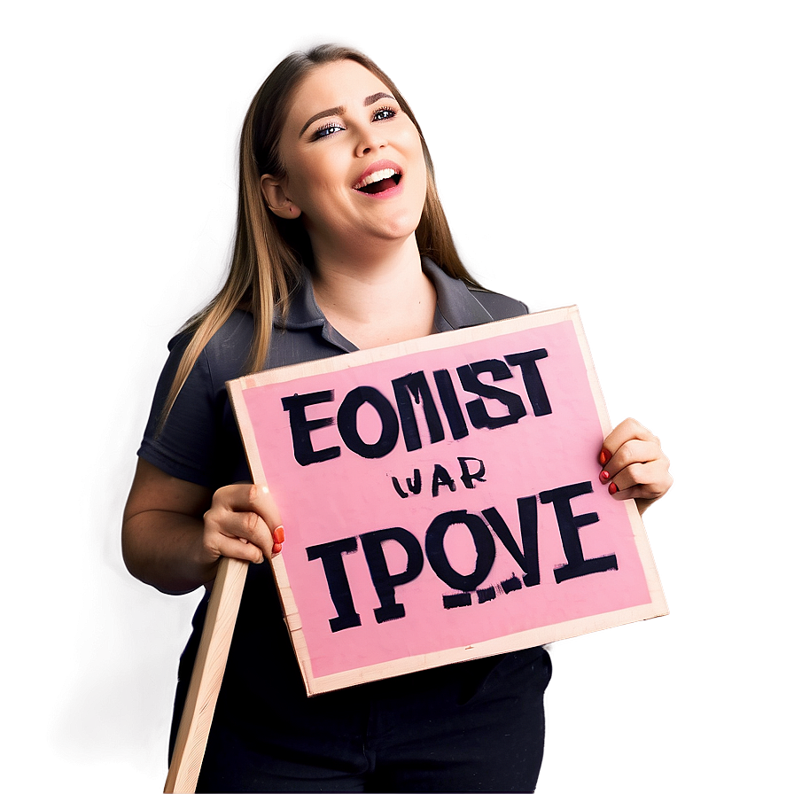 Feminist Picket Sign Png Wxn PNG Image