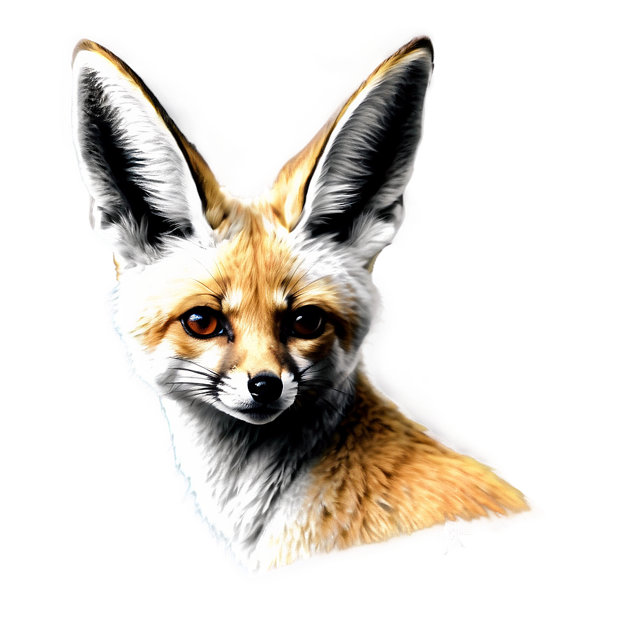 Fennec Fox Black And White Sketch Png Ixn51 PNG Image