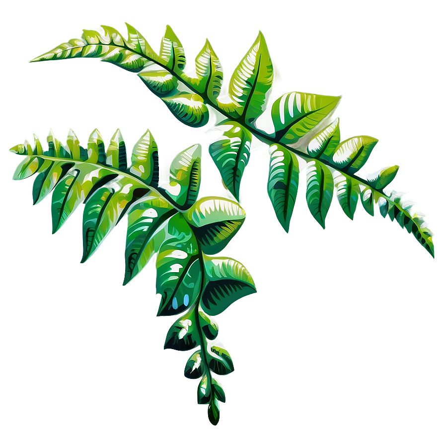 Fern Leaf Fantasy Illustration Png Bfi PNG Image