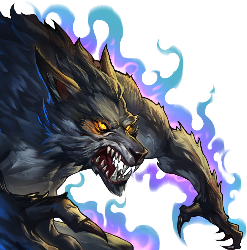 Ferocious Werewolf Art PNG Image