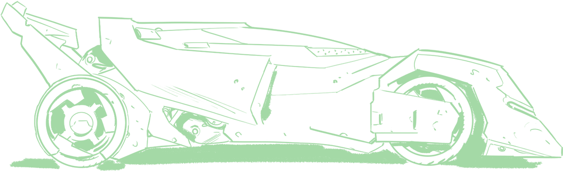 Ferrari Formula One Side View Outline PNG Image