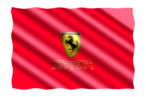 Ferrari Logo Waving Flag PNG Image