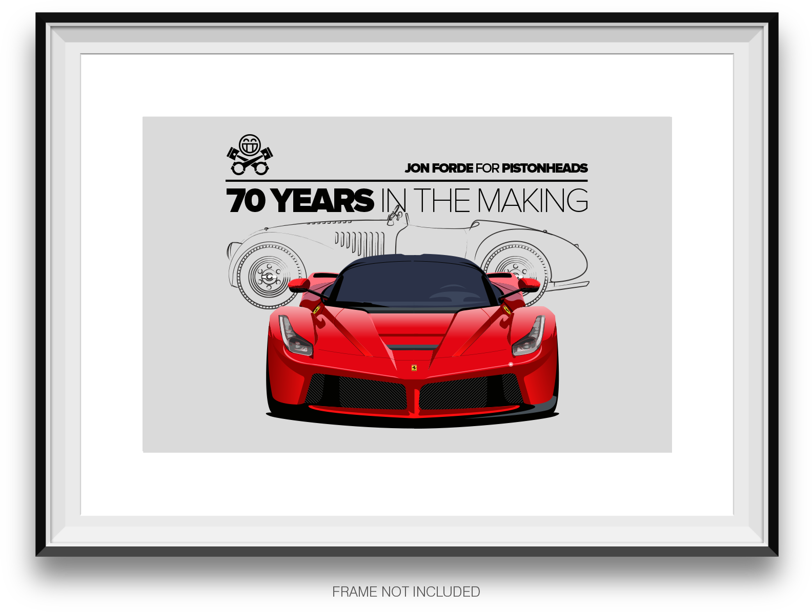 Ferrari70 Years In The Making Artwork PNG Image