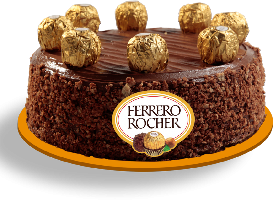 Ferrero Rocher Chocolate Cake Delicious PNG Image