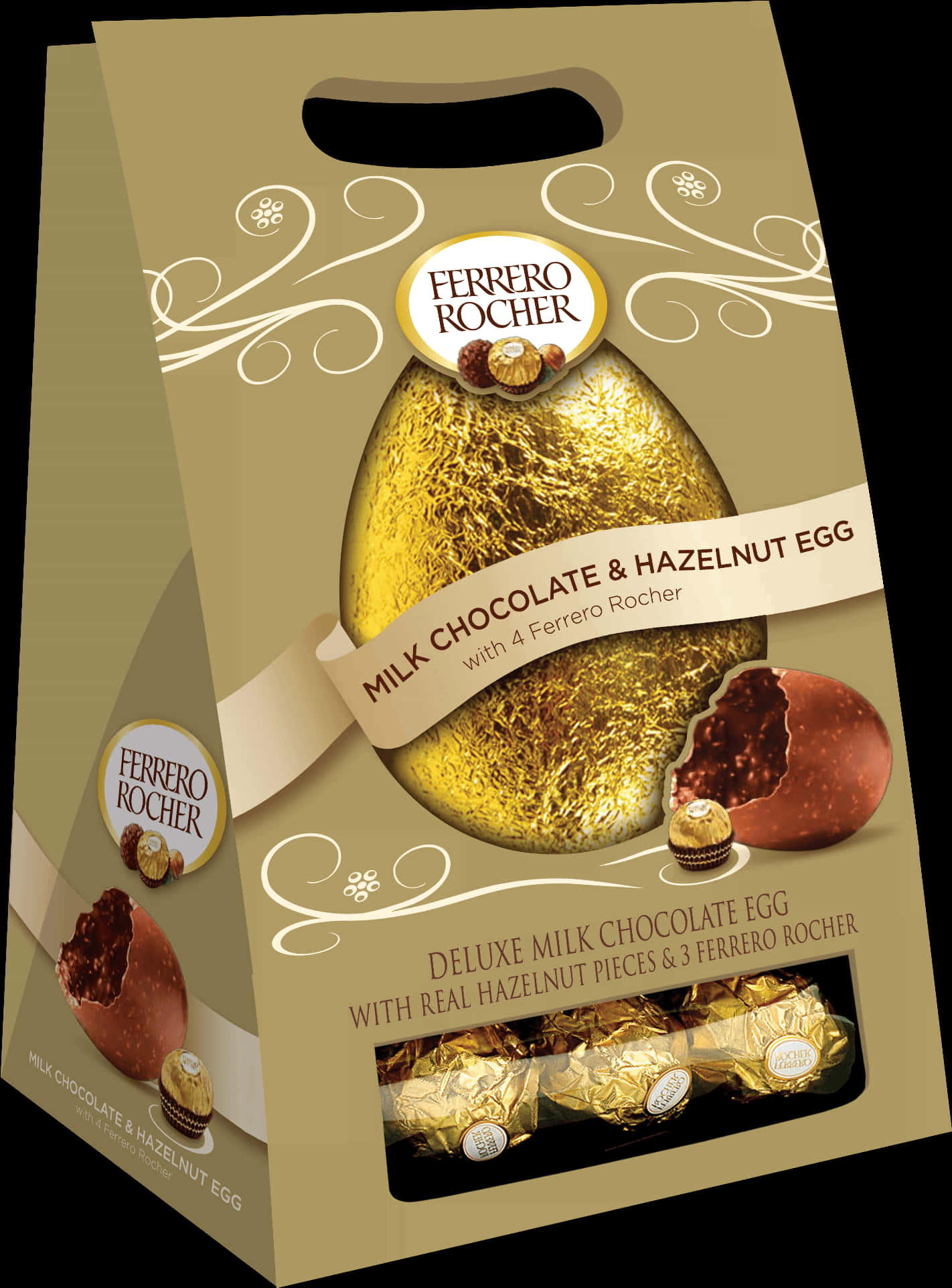 Ferrero Rocher Easter Egg Packaging PNG Image