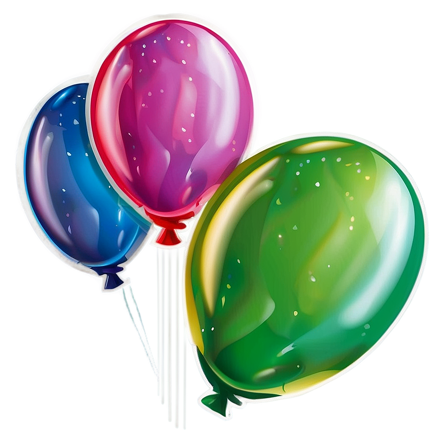 Festive Balloon Sticker Png 05252024 PNG Image