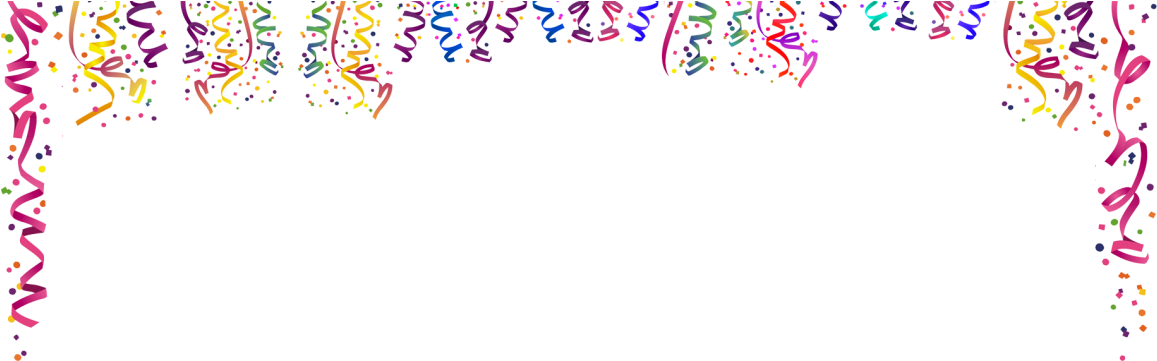 Festive Birthday Streamer Decoration PNG Image