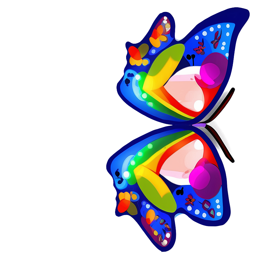 Festive Butterfly Outline Png 05252024 PNG Image