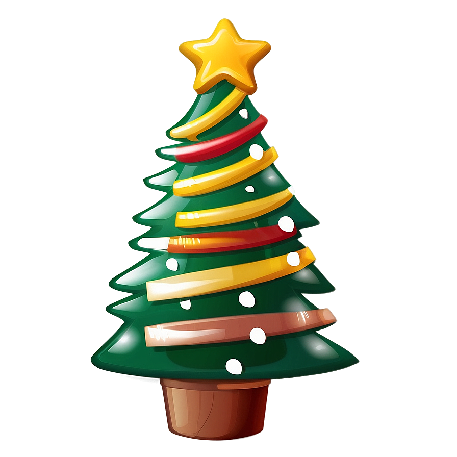 Festive Cartoon Christmas Tree Png Nty PNG Image