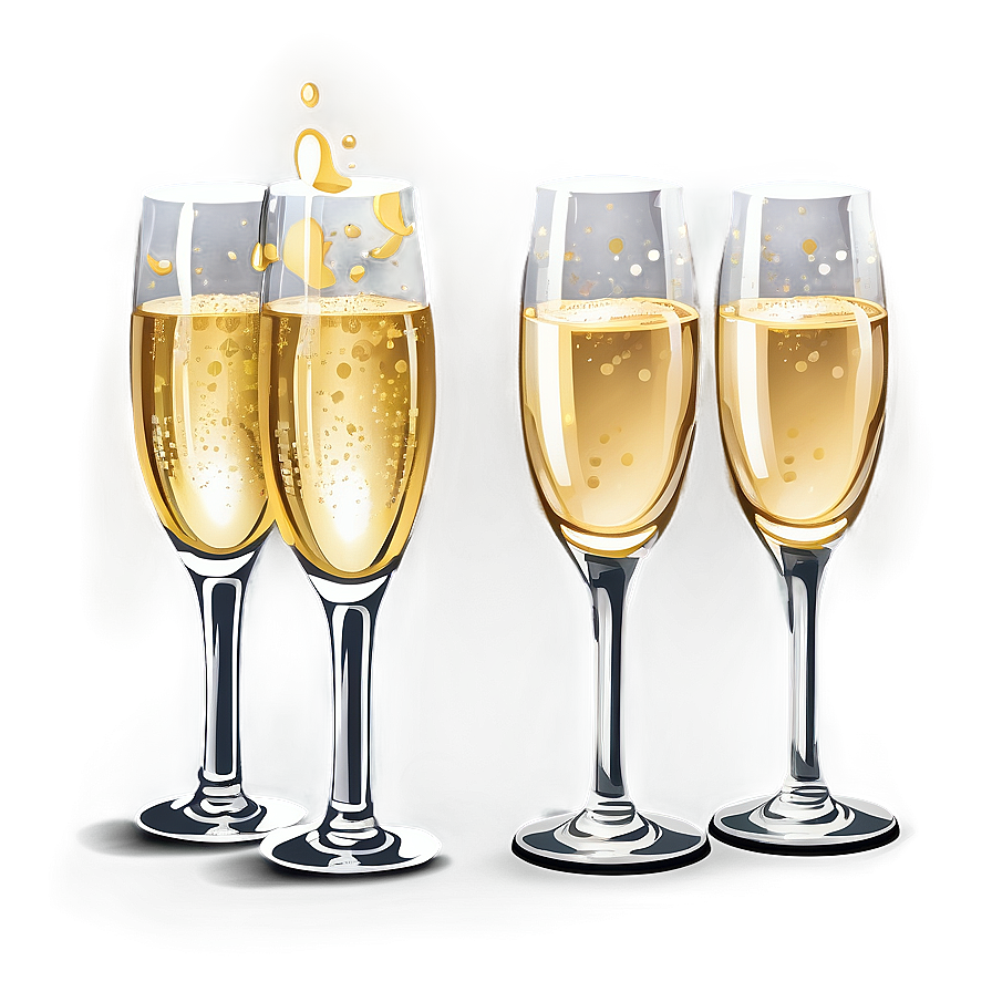 Festive Champagne Flutes Png Rss2 PNG Image