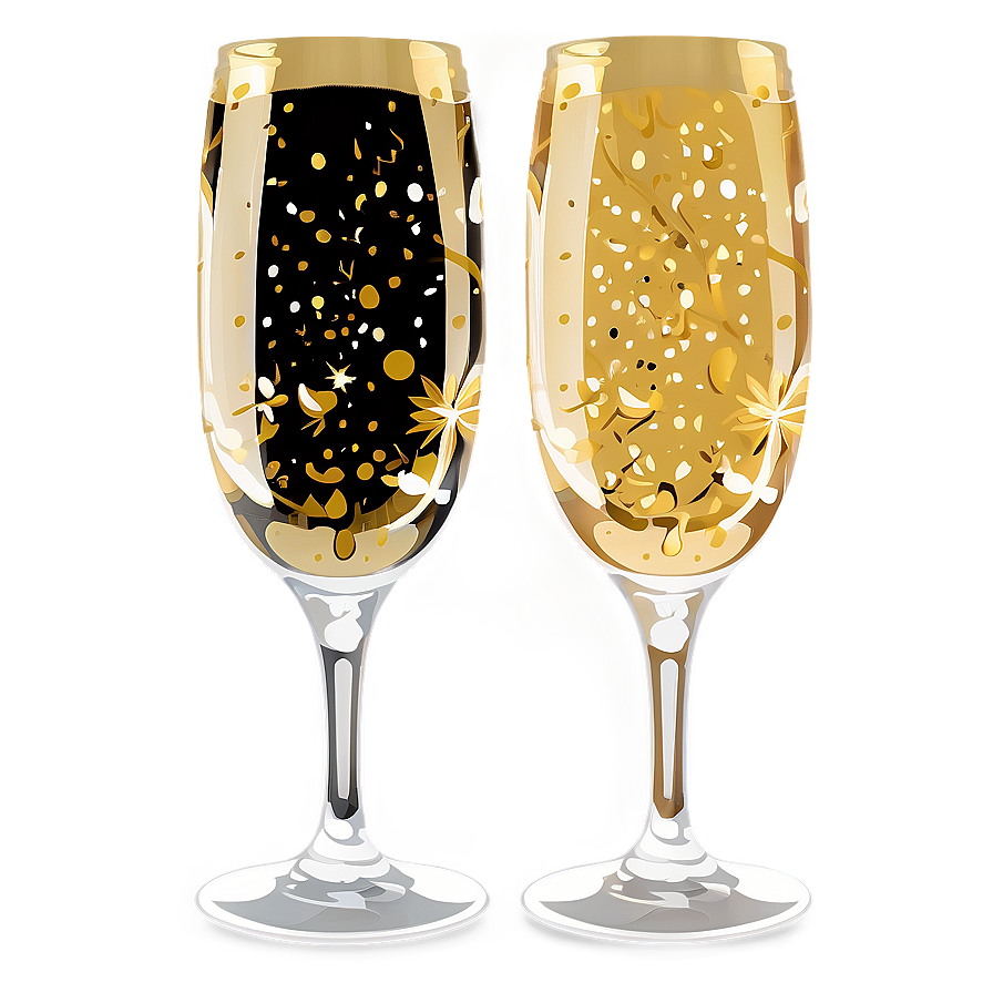 Festive Champagne Flutes Png Vva62 PNG Image