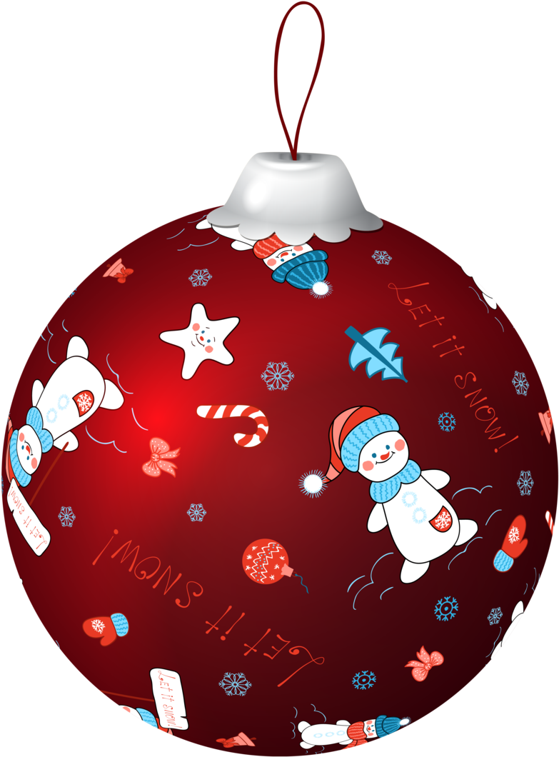 Festive Christmas Ball Decoration PNG Image