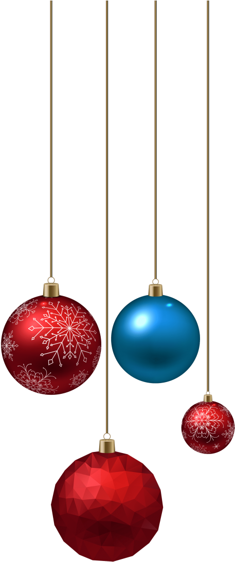 Festive Christmas Balls Hanging.png PNG Image