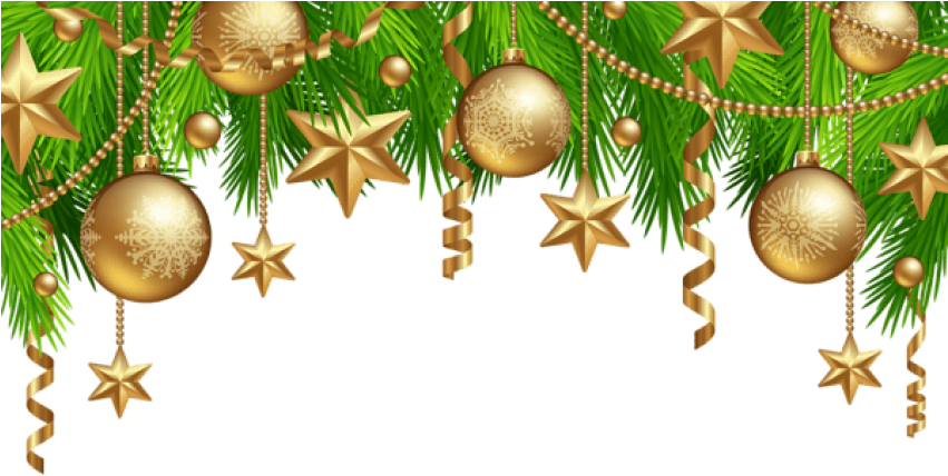 Festive Christmas Border Clipart PNG Image