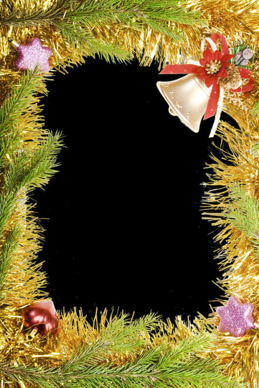 Festive Christmas Border Design PNG Image