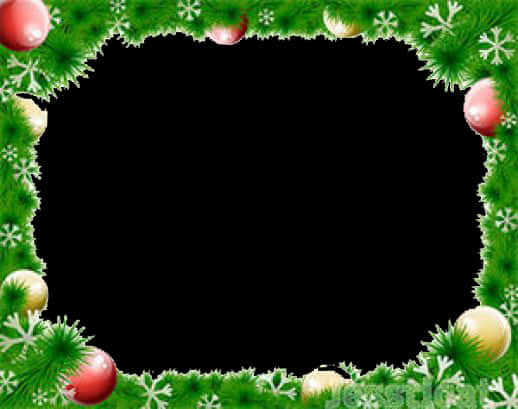 Festive Christmas Frame Border PNG Image