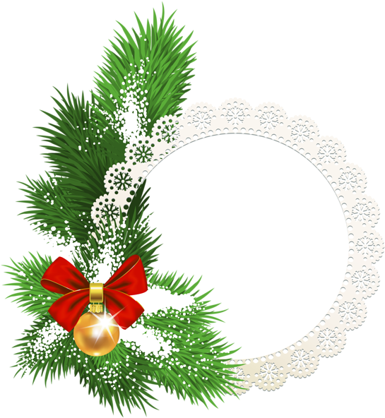 Festive Christmas Framewith Golden Bell PNG Image