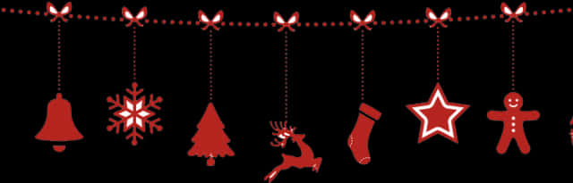 Festive Christmas Garland Decoration PNG Image