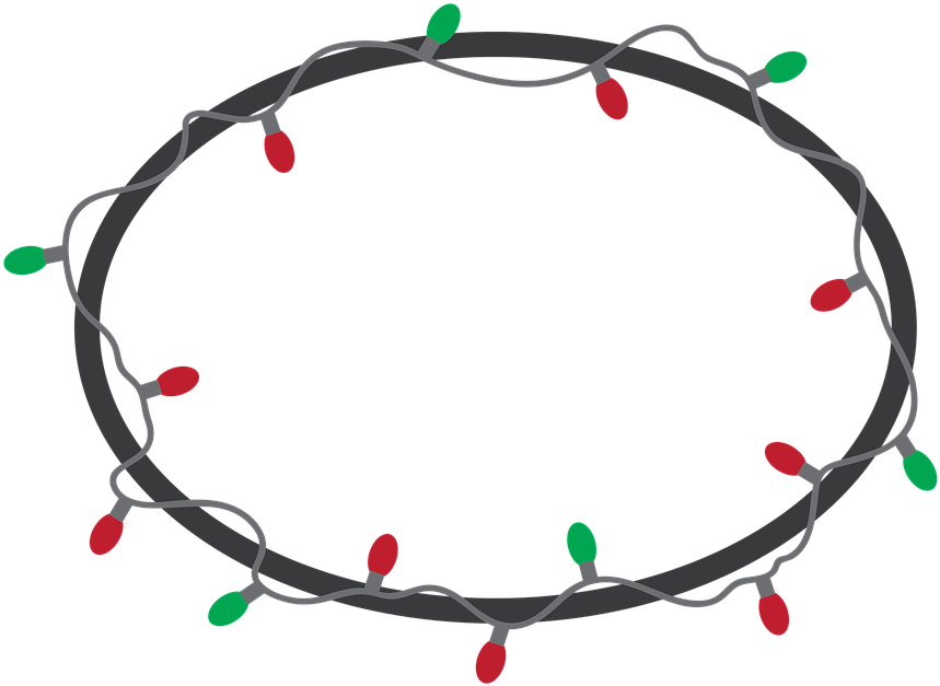 Festive Christmas Lights String PNG Image