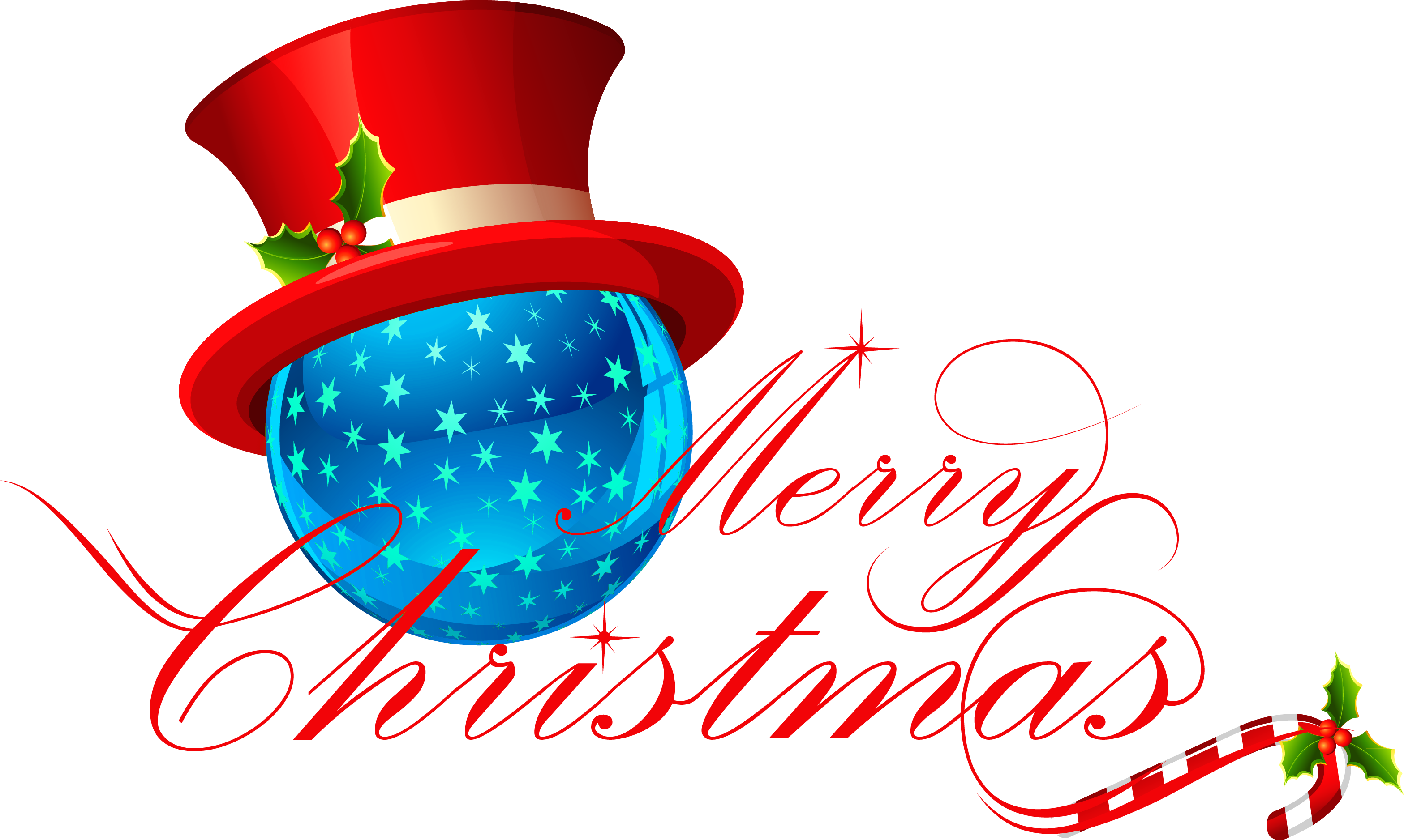 Festive Christmas Ornament Top Hat PNG Image