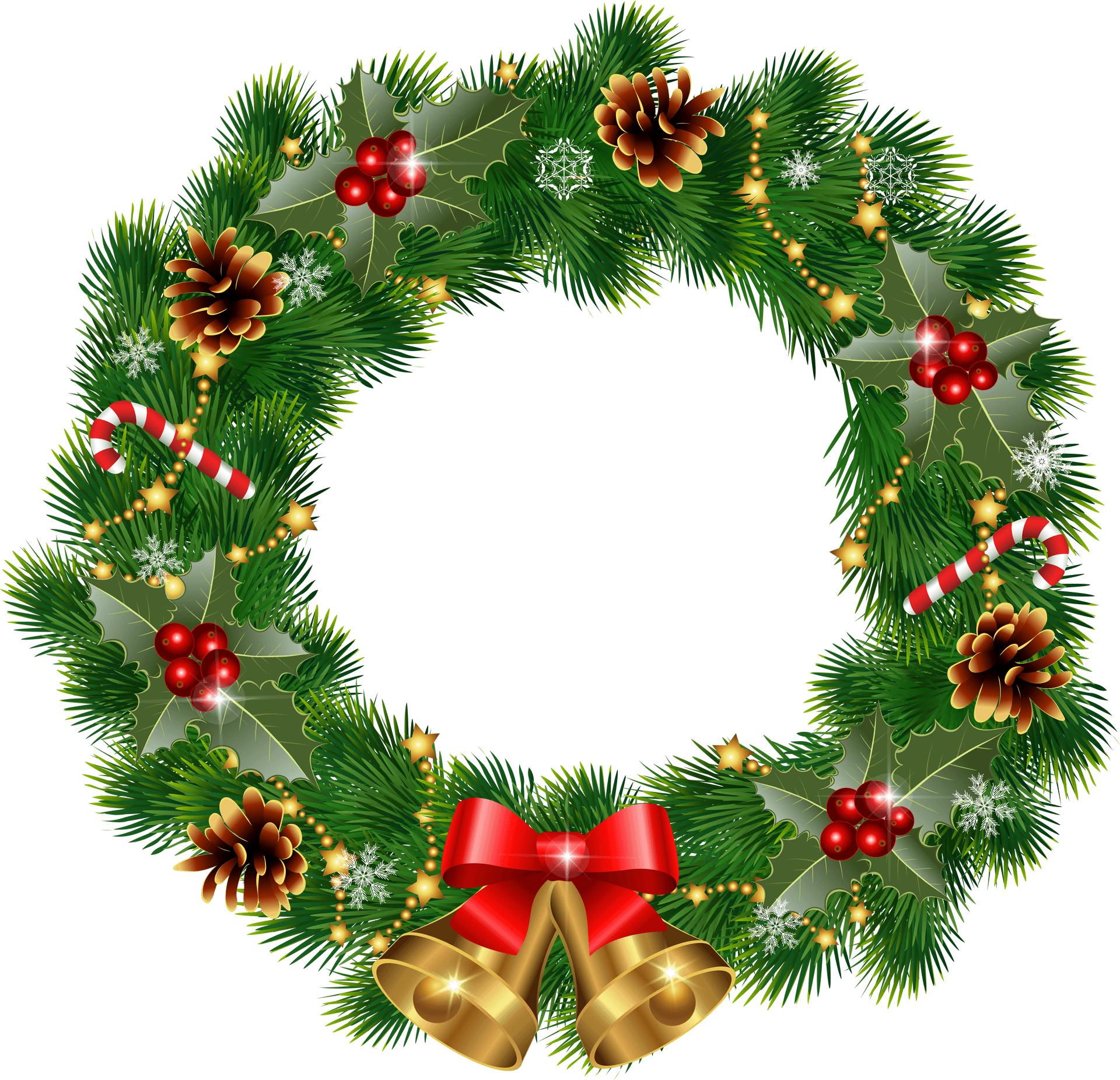 Festive Christmas Wreath.png PNG Image